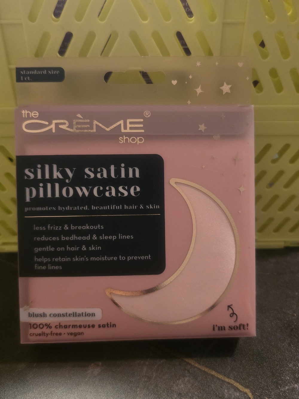 the CRÈME shop Blush Constellation Silky Satin Pillowcase - Blush Pink